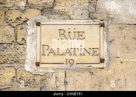 Frankreich. Paris (6th Bezirk) Palatin Straße Stockfoto