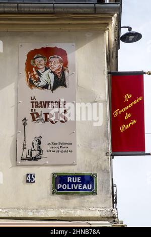 Frankreich. Paris (5th Bezirk) Straße im Stil des Jugendstils Stockfoto