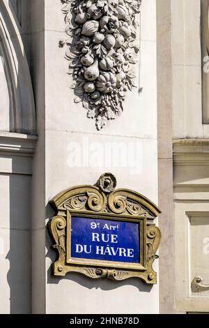 Frankreich. Paris (9th Bezirk) Havre Street Stockfoto