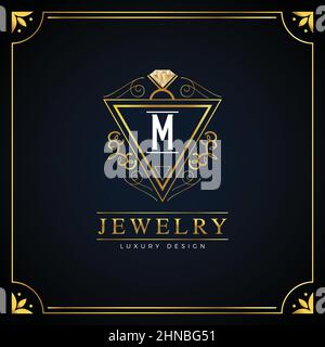 Elegante Design-Vorlage Für Blumenschmuck Mit Logo Stock Vektor