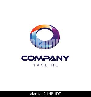 Symbol Für Buntes Ellipse-Logo Stock Vektor