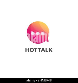 Bunte Gradient Bubble Chat Logo Design Vorlage Stock Vektor