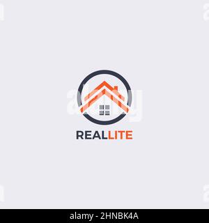 Einfaches Haus Realty Logo Design Zeichen Symbol Symbol Stock Vektor