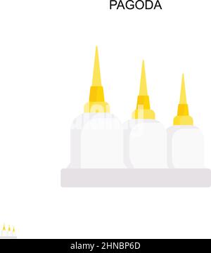 Einfaches Vektorsymbol für Pagoden. Illustration Symbol Design-Vorlage für Web mobile UI-Element. Stock Vektor