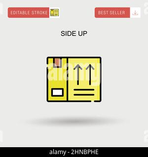 Einfaches Vektorsymbol mit der Seite nach oben. Stock Vektor