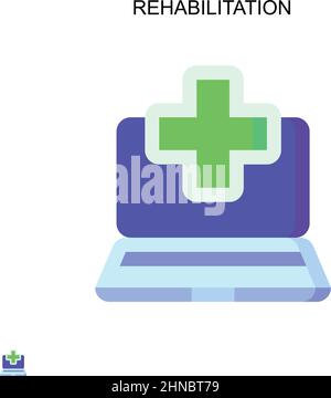 Rehabilitation einfaches Vektor-Symbol. Illustration Symbol Design-Vorlage für Web mobile UI-Element. Stock Vektor