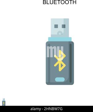 Einfaches Bluetooth-Vektorsymbol. Illustration Symbol Design-Vorlage für Web mobile UI-Element. Stock Vektor