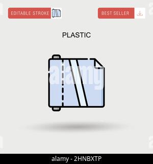 Einfaches Vektorsymbol aus Kunststoff. Stock Vektor