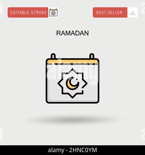 Einfaches Vektor-Symbol für Ramadan. Stock Vektor