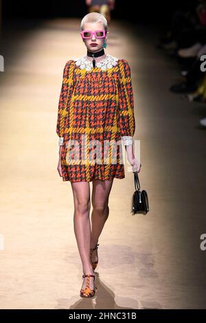 COACH Herbst/Winter 2022-23 Start- und Landebahn während der New York Fashion Week, 2022. Februar - New York, Vereinigte Staaten von Amerika. 14/02/2022 Stockfoto