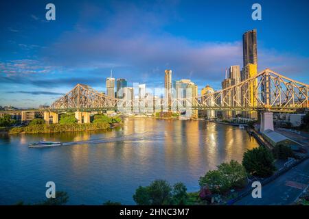 Skyline von Brisbane und Brisbane River in Australien Stockfoto