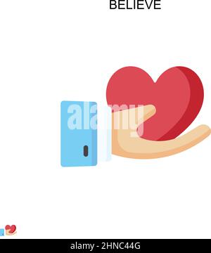 Glauben Sie einfach Vektor-Symbol. Illustration Symbol Design-Vorlage für Web mobile UI-Element. Stock Vektor