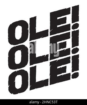 OLE OLE OLE! Typografie Logo Design Emblem. Digitale Typografie Logo Illustration Set. Stock Vektor