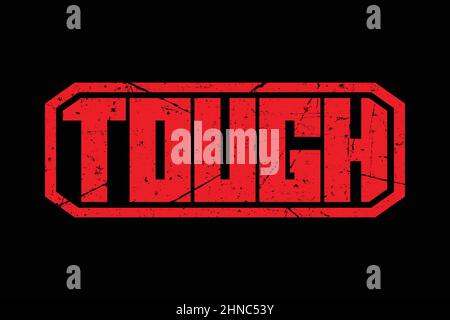 ROBUST. Wort Logo Design Emblem. Digitale Typografie Logo-Illustration. Stock Vektor