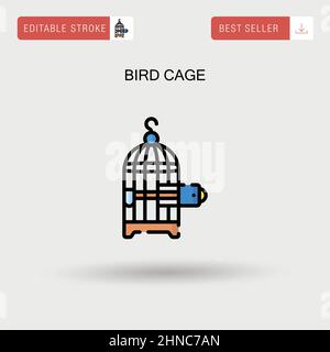 Einfaches Vektorsymbol für Vogelkäfige. Stock Vektor