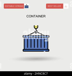 Einfaches Vektorsymbol für Container. Stock Vektor