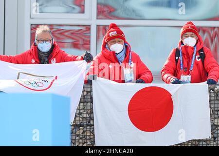 Peking, China. 15th. Februar 2022. JOCYasuhiro Yamashita Snowboarding: Big Air Finale der Frauen während der Olympischen Winterspiele 2022 in Peking bei Big Air Shougang in Peking, China. Kredit: YUTAKA/AFLO SPORT/Alamy Live Nachrichten Stockfoto