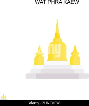 Wat phra kaew einfaches Vektor-Symbol. Illustration Symbol Design-Vorlage für Web mobile UI-Element. Stock Vektor