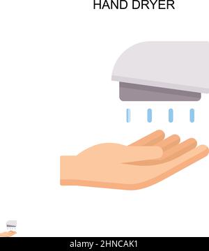 Einfaches Vektorsymbol für den Handtrockner. Illustration Symbol Design-Vorlage für Web mobile UI-Element. Stock Vektor