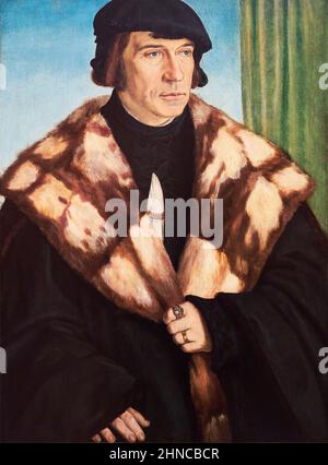 Barthel Beham (1502-1540). Porträt von Ruprecht Stüpf. 1528. Öl auf Platte. 67,3 x 50,3 cm Barthel Beham war ein deutscher Renaissance-Künstler, geboren in Nurem Stockfoto