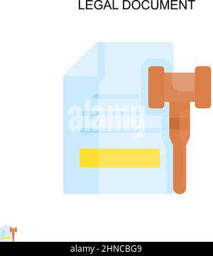 Einfaches Vektorsymbol für Rechtsdokumente. Illustration Symbol Design-Vorlage für Web mobile UI-Element. Stock Vektor