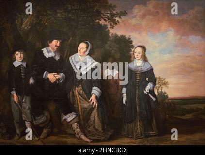 Frans Hals. Familiengruppe in einer Landschaft. 1645 - 1648. Öl auf Leinwand. 202 x 285 cm Stockfoto