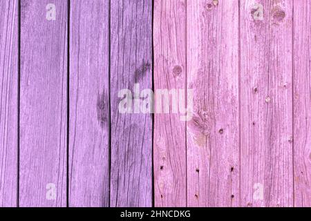 Mehrfarbige rosa und lila Holzfliesen Hintergrund Stockfoto