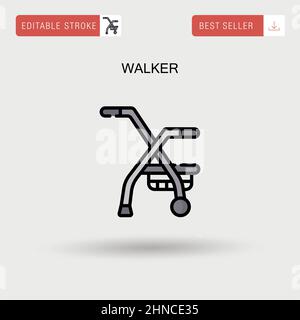 Einfaches Vektorsymbol Walker. Stock Vektor