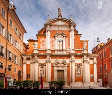 Blick auf das Zentrum von Modena und die Architektur der Stadt Stockfoto