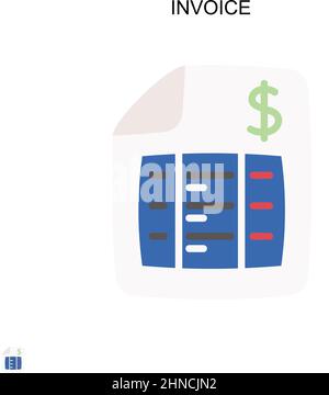 Einfaches Vektor-Symbol für Rechnung. Illustration Symbol Design-Vorlage für Web mobile UI-Element. Stock Vektor
