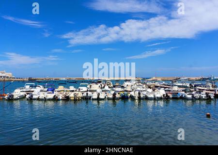 Italien, Apulien, Bari, Santo Spirito, Hafen Stockfoto