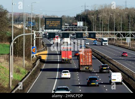 M42-Autobahn in der Nähe von Hampton-in-Arden, West Midlands, England, UK Stockfoto