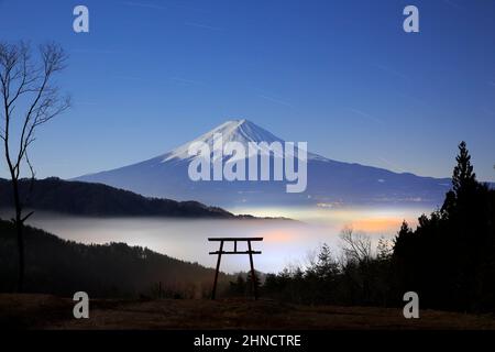 Kawaguchiko Sengen-Schrein, Yamanashi Stockfoto