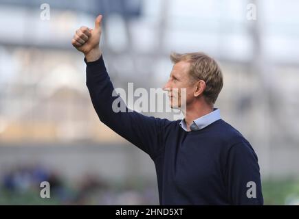 Aktenfoto vom 21-04-2019 von Leinster-Trainer Leo Cullen. Leo Cullen hat als Leister-Cheftrainer eine Vertragsverlängerung um ein Jahr vereinbart. Ausgabedatum: Mittwoch, 16. Februar 2022. Stockfoto