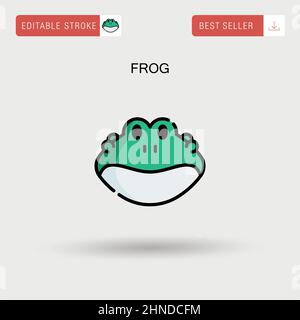 Einfaches Vektor-Symbol für Frosch. Stock Vektor