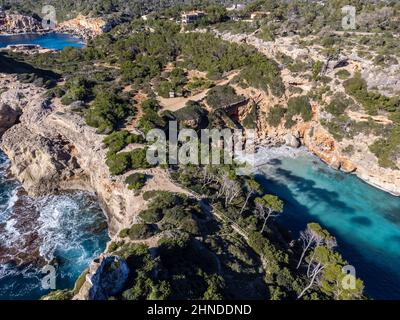 Caló d es Moro, Santanyi, Mallorca, Balearen, Spanien Stockfoto