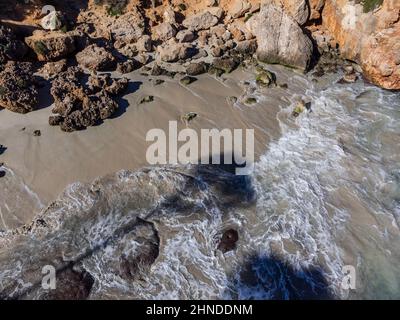 Caló d es Moro, Santanyi, Mallorca, Balearen, Spanien Stockfoto