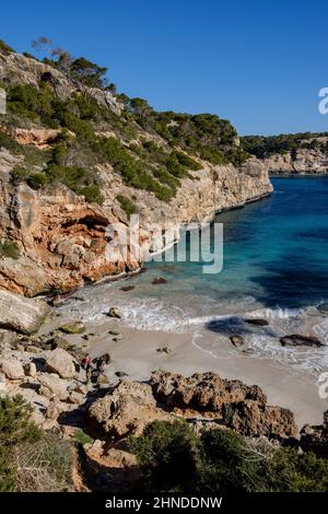 Caló d es Moro, Santanyi, Mallorca, Balearen, Spanien Stockfoto