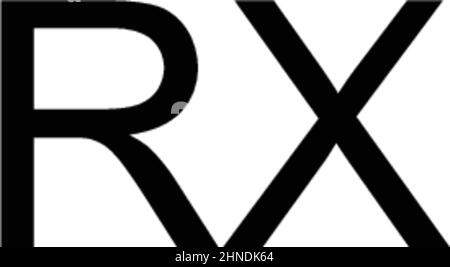 RX Simple Vector-Symbol. Illustration Symbol Design-Vorlage für Web mobile UI-Element. Stock Vektor