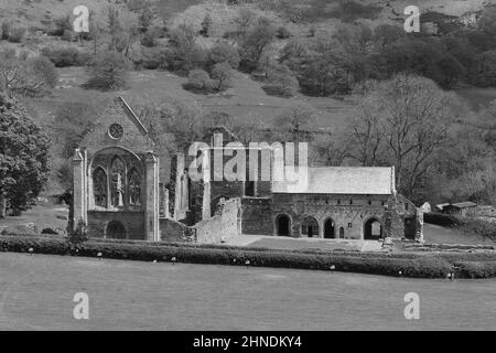 Valle Crucis Abbey ist eine Zisterzienserabtei in Llantysillio in Denbighshire, Es wurde 1201 von Prinz Madog AP Gruffydd gegründet Stockfoto