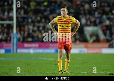 St. Helens, England - 10. Februar 2022 - Mitchell Pearce von Catalan Dragons während der Rugby League Betfred Super League Runde 1 St. Helens vs Catalan Dragons im Totally Wicked Stadium, St. Helens, UK Dean Williams Stockfoto