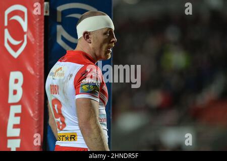 St. Helens, England - 10. Februar 2022 - James Roby von St. Helens während der Rugby League Betfred Super League Runde 1 St. Helens vs Catalan Dragons im Totally Wicked Stadium, St. Helens, UK Dean Williams Stockfoto