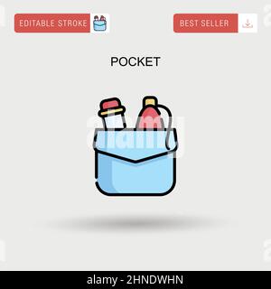 Einfaches Vektor-Symbol für Taschen. Stock Vektor