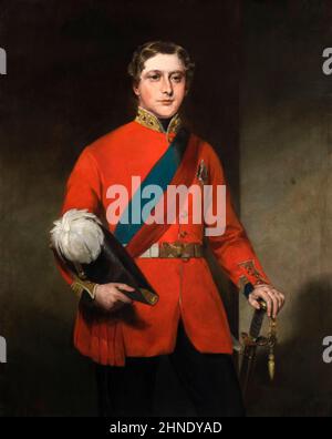 Der Prinz von Wales (später König Edward VII. Des Vereinigten Königreichs) als junger Mann, Öl auf Leinwand Porträtgemälde von John Watson Gordon, um 1860 Stockfoto