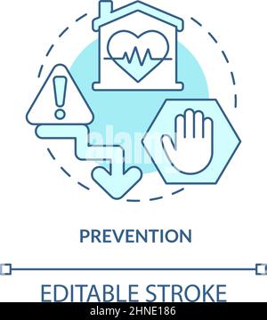 Prävention türkisfarbenes Konzeptsymbol Stock Vektor