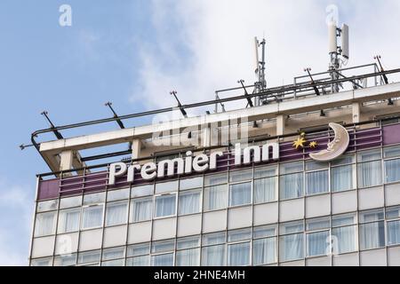 Premier Inn, Hammersmith, King Street, London, W6, England, Großbritannien Stockfoto