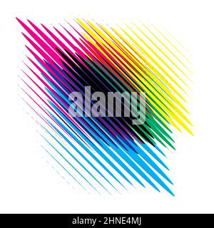 RGB- und CMYK-Halbton vector Abbildung Farbe Stock Vektor