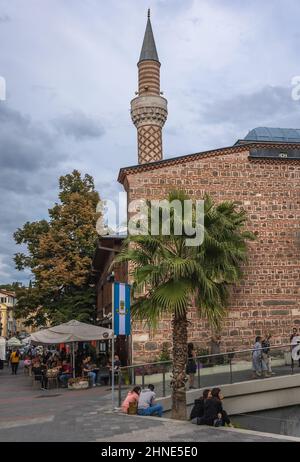 Dzhumaya Moschee auch bekannt als Cuma Camii in Plovdiv Stadt, Hauptstadt der Provinz Plovdiv im südlichen Zentrum Bulgariens Stockfoto