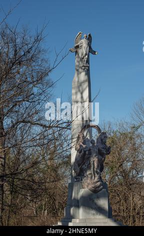 Weißer Granit und Bronze Battle of Nashville Monument, eine Hommage an die Soldaten der Union und der Konföderierten sowie an diejenigen, die im Ersten Weltkrieg gekämpft haben Stockfoto