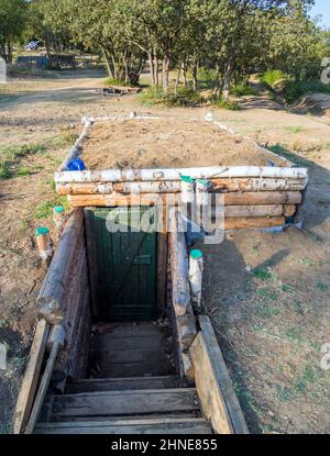 Wiederaufbau des Dugins während des Zweiten Weltkriegs, Sapun Gora, Sewastopol Stockfoto